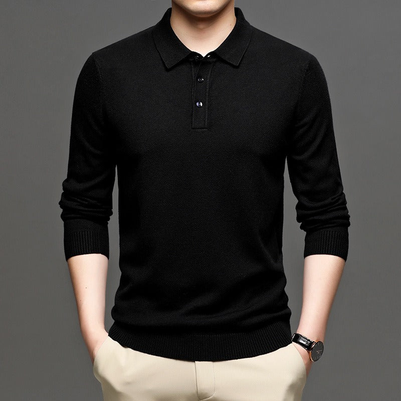 Herren Revers Strickpullover