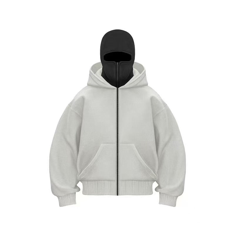 Herren Kapuzen-Baseballjacke mit Reißverschluss