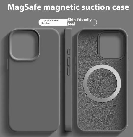 Magnetisches Flüssigsilikon-Magsafe-Hülle für iPhone
