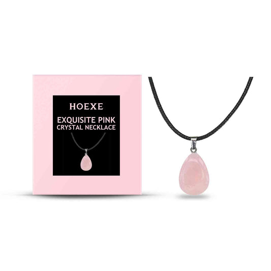 Hoexe Collier en cristal de poudre exquis de luxe léger, style simple Ins, chaîne de clavicule quotidienne, tempérament doux