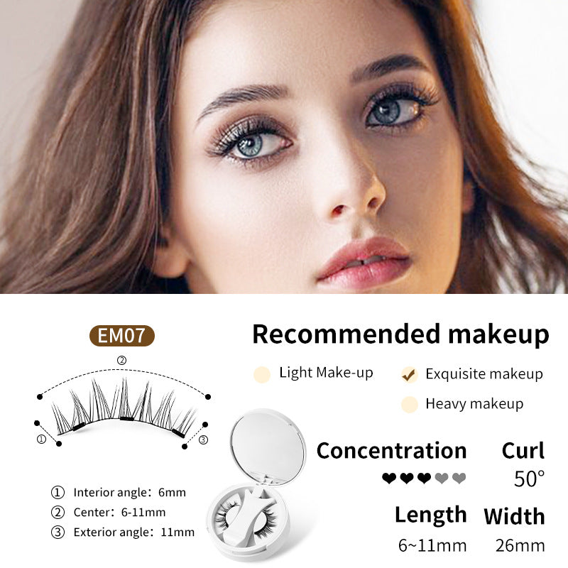 Ensemble de faux cils magnétiques avec applicateur