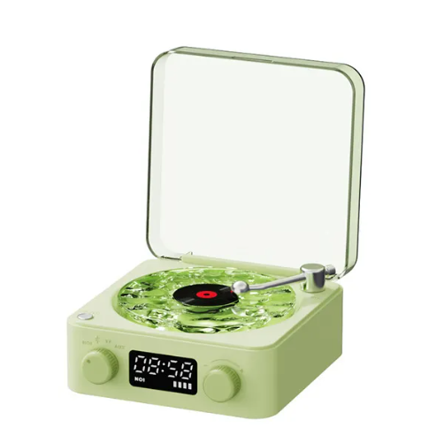 Bluetooth-Retro-Plattenspieler-Lautsprecher mit RGB-Beleuchtung