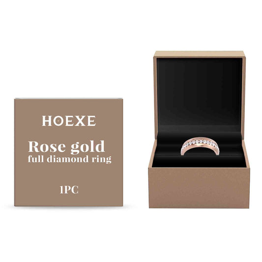 Bague en or rose Hoexe pour femmes, bijou léger de luxe, bague délicate qui s'accorde avec tout, bague de niche