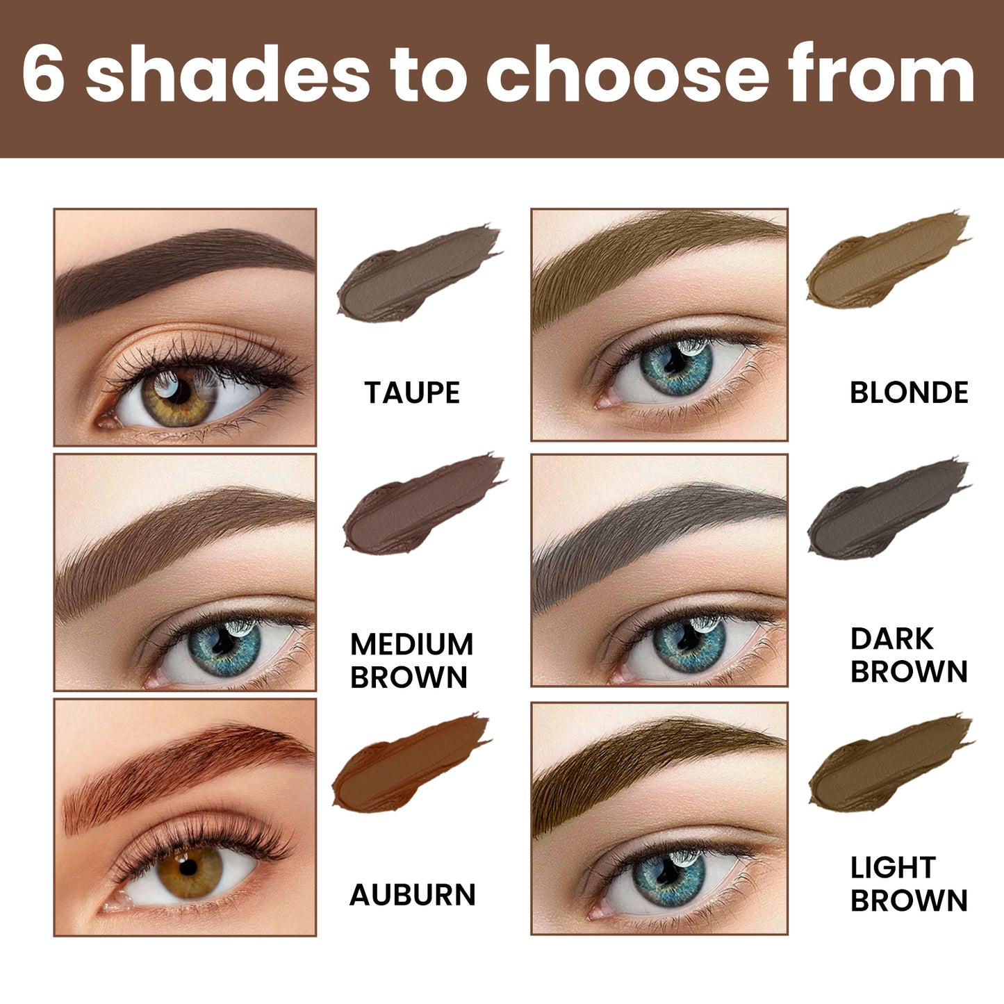 EELHOE Perfect Augenbrauen-Schablonen-Set, wasserdicht, geschmeidig, einfach aufzutragen, verwischt nicht, kein zusätzliches Make-up nötig, natürliches dreidimensionales Augenbrauengel