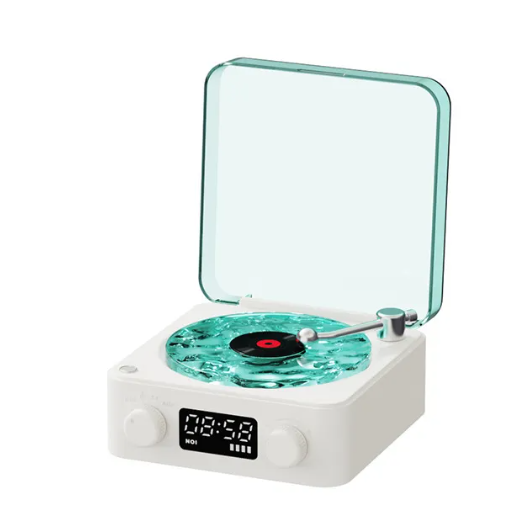 Bluetooth-Retro-Plattenspieler-Lautsprecher mit RGB-Beleuchtung