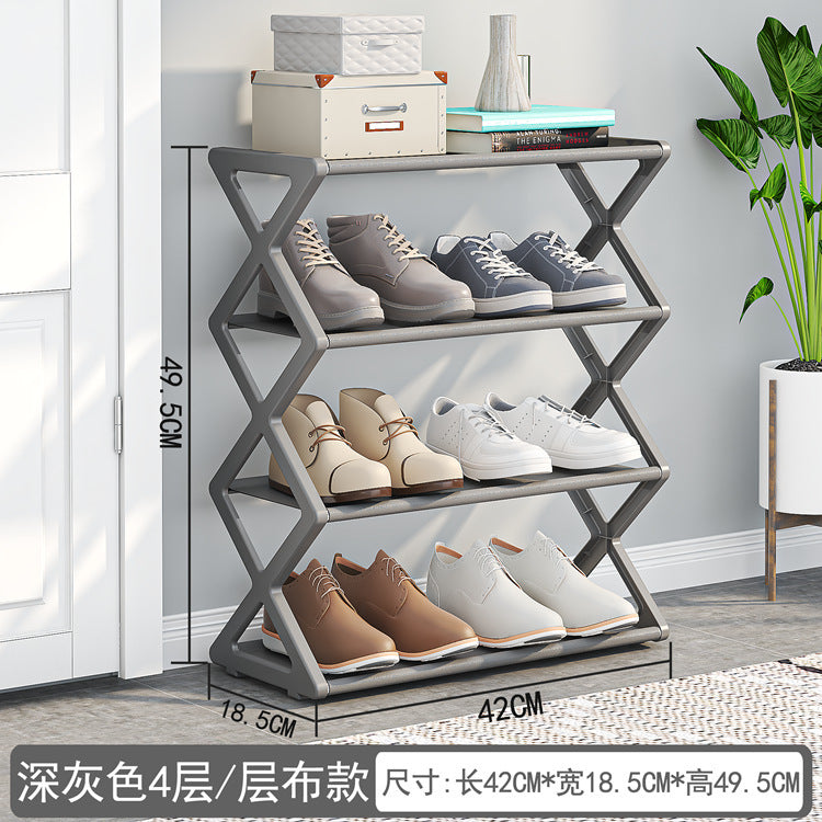 X-Type Mehrzweck-Schuhregal mit zwei Ebenen