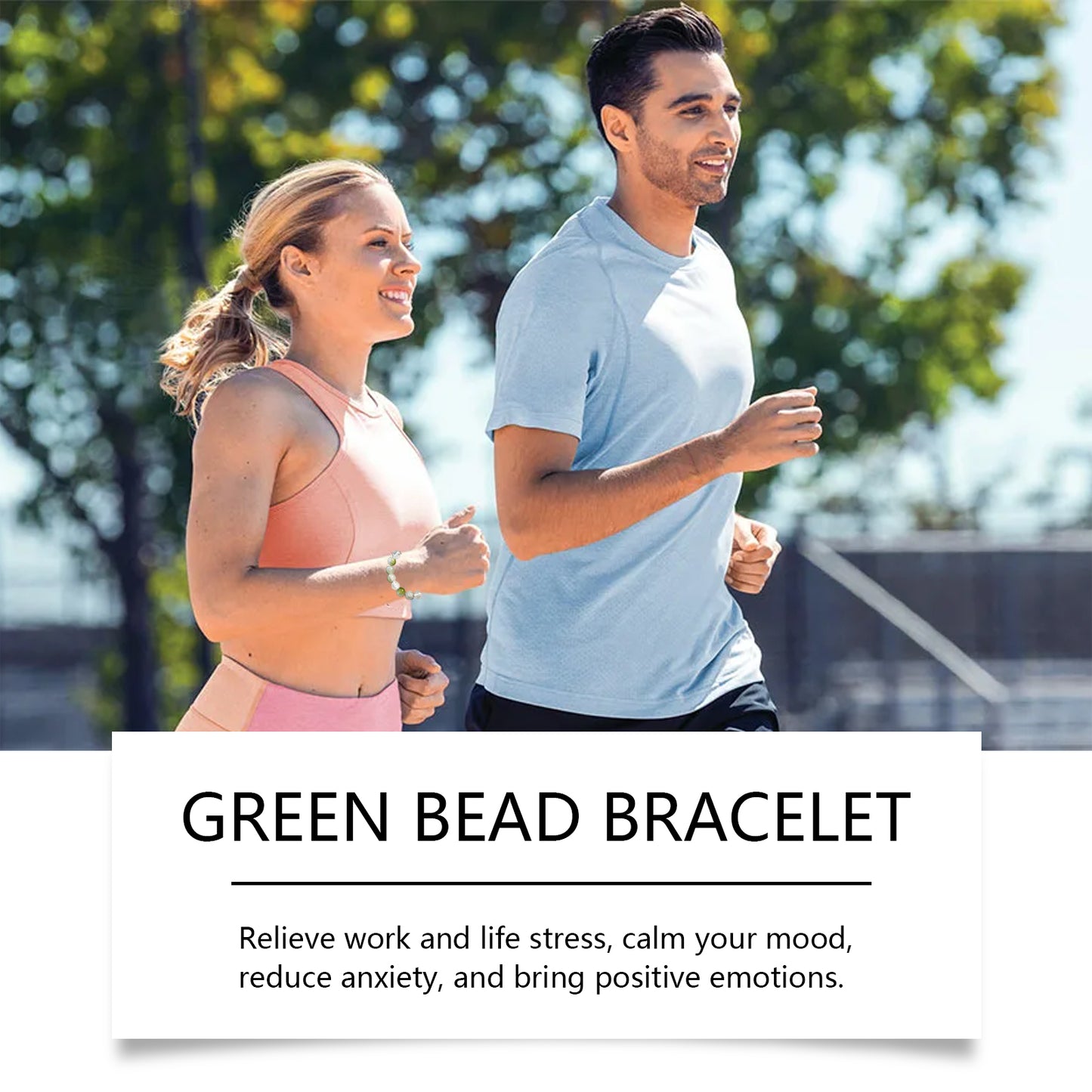 Hoexe Perlenarmband Grün, Mode für Damen und Herren, praktisch, bequem, Dekoration für den Alltag