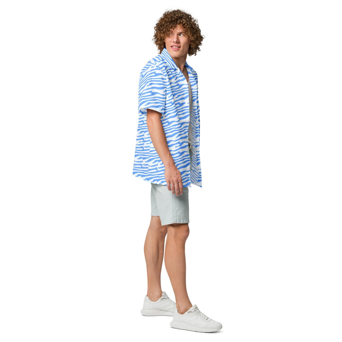 Ocean Blue Button Shirt - Lightweight and Stylish