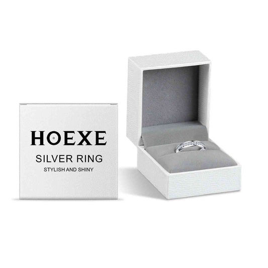 Bague Hoexe Silver Dot Diamond, confortable à porter au quotidien, bague de sport pour hommes et femmes