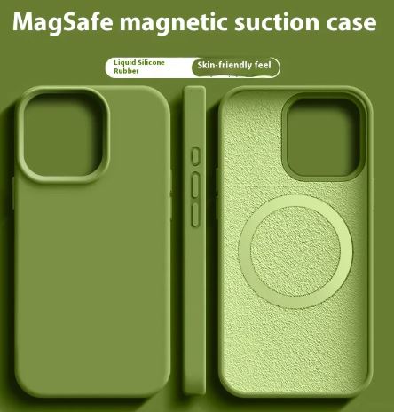 Magnetisches Flüssigsilikon-Magsafe-Hülle für iPhone