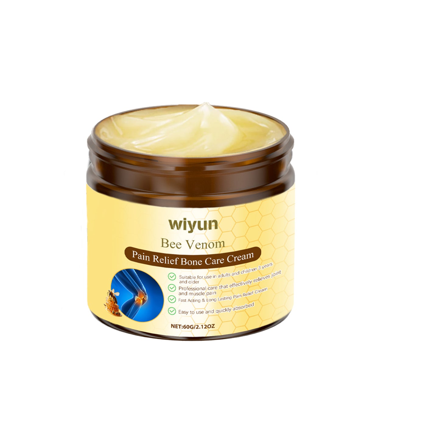 Wiyun Bienengift Gelenkpflegecreme Sanfte und beruhigende Handgelenk-Knie-Massage Körper Topische Tägliche Pflegecreme