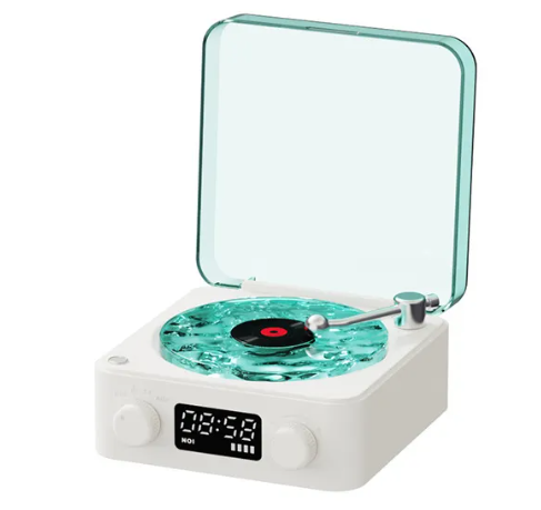 Bluetooth-Retro-Plattenspieler-Lautsprecher mit RGB-Beleuchtung
