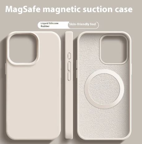 Magnetisches Flüssigsilikon-Magsafe-Hülle für iPhone