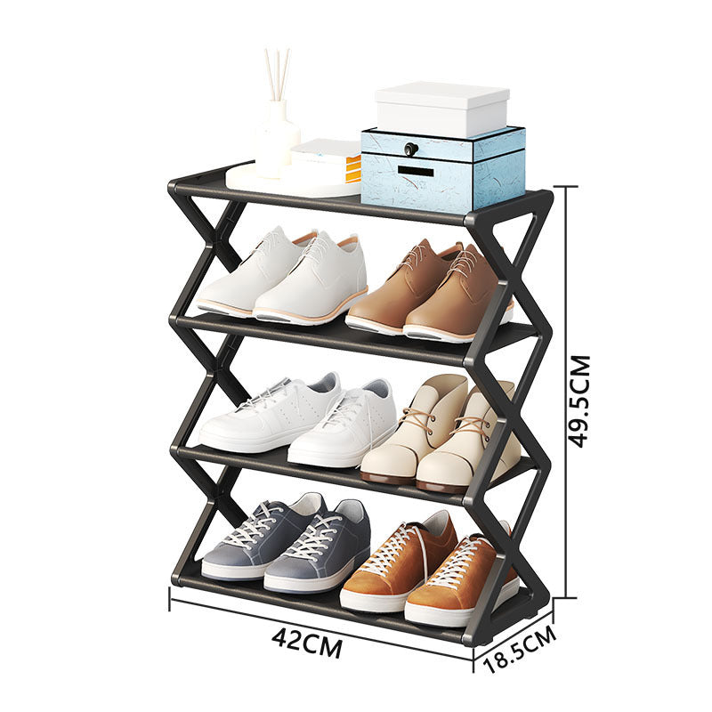 X-Type Mehrzweck-Schuhregal mit zwei Ebenen