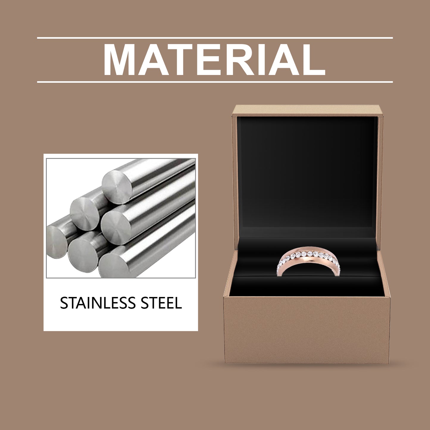 Hoexe Roségoldring Damen Leichter Luxus Roségold Schmuck Ring Zarter All-Match Nischenring