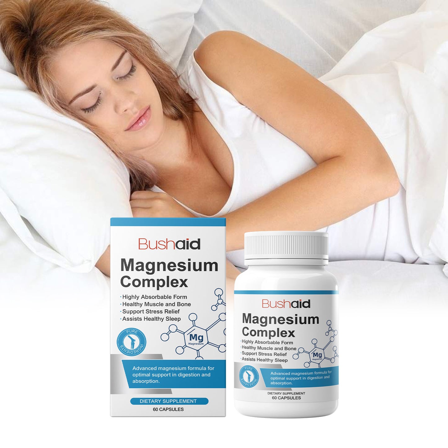 BushAid Vitamin Complex Care Kapseln verjüngen den Körper und verbessern das körperliche und geistige Wohlbefinden Pflegekapseln