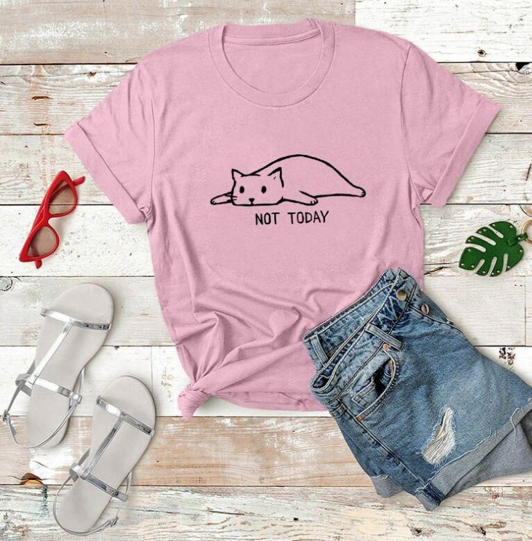 Not Today Black and White Cat T-Shirt