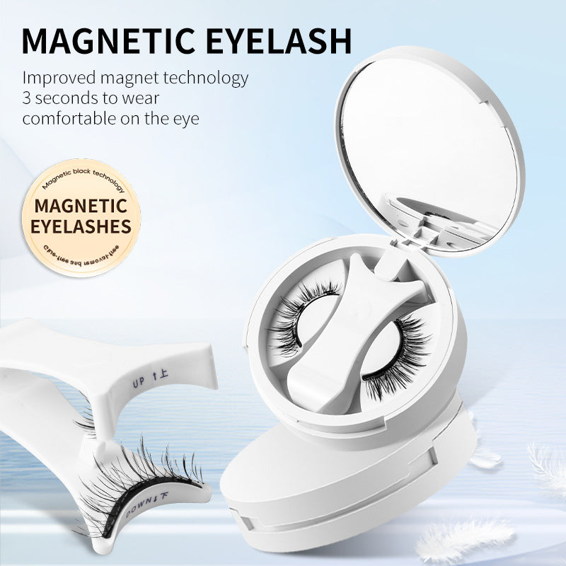 Ensemble de faux cils magnétiques avec applicateur