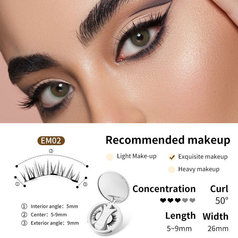 Magnetisches falsches Wimpernset mit Applikator