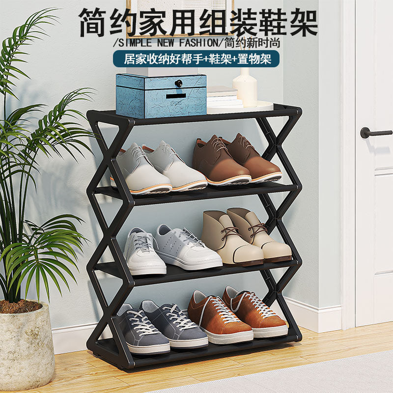 X-Type Mehrzweck-Schuhregal mit zwei Ebenen