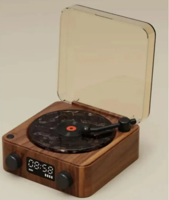 Bluetooth-Retro-Plattenspieler-Lautsprecher mit RGB-Beleuchtung