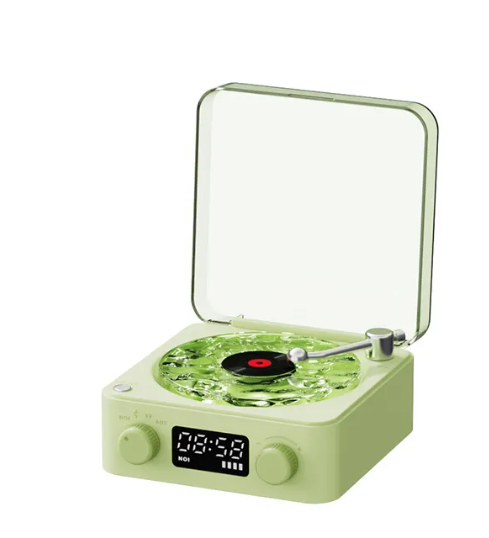 Bluetooth-Retro-Plattenspieler-Lautsprecher mit RGB-Beleuchtung